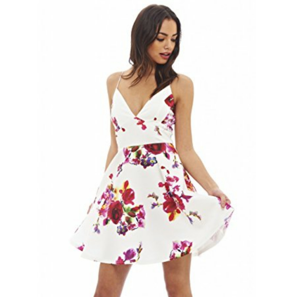 NWT AX Paris Floral Skater Dress 12